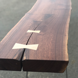 Live Edge Black Walnut with Butterfly Buffet Table