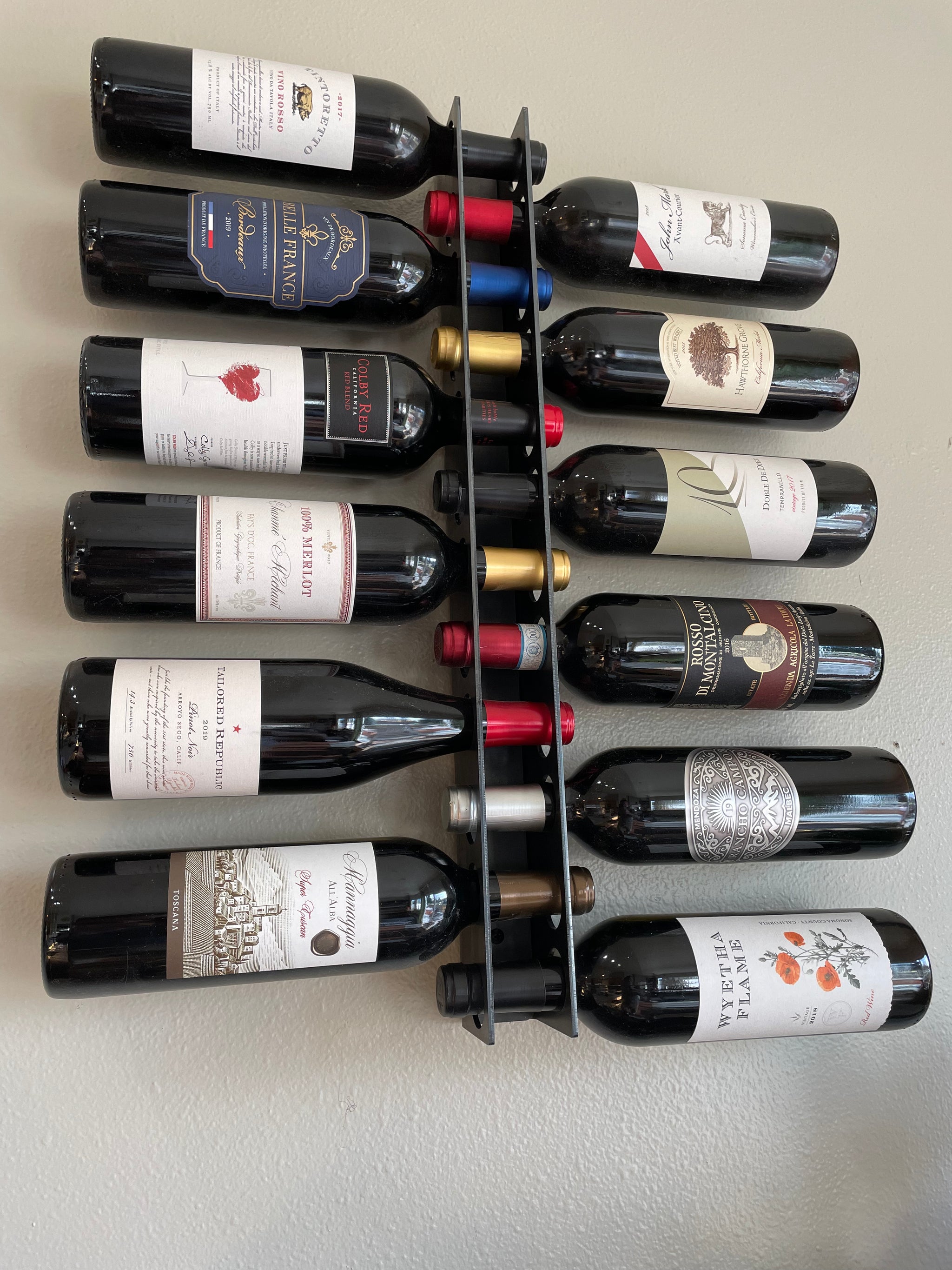 Wine Bottles Rack Macro Honeycomb Wine Bottle Rack Black